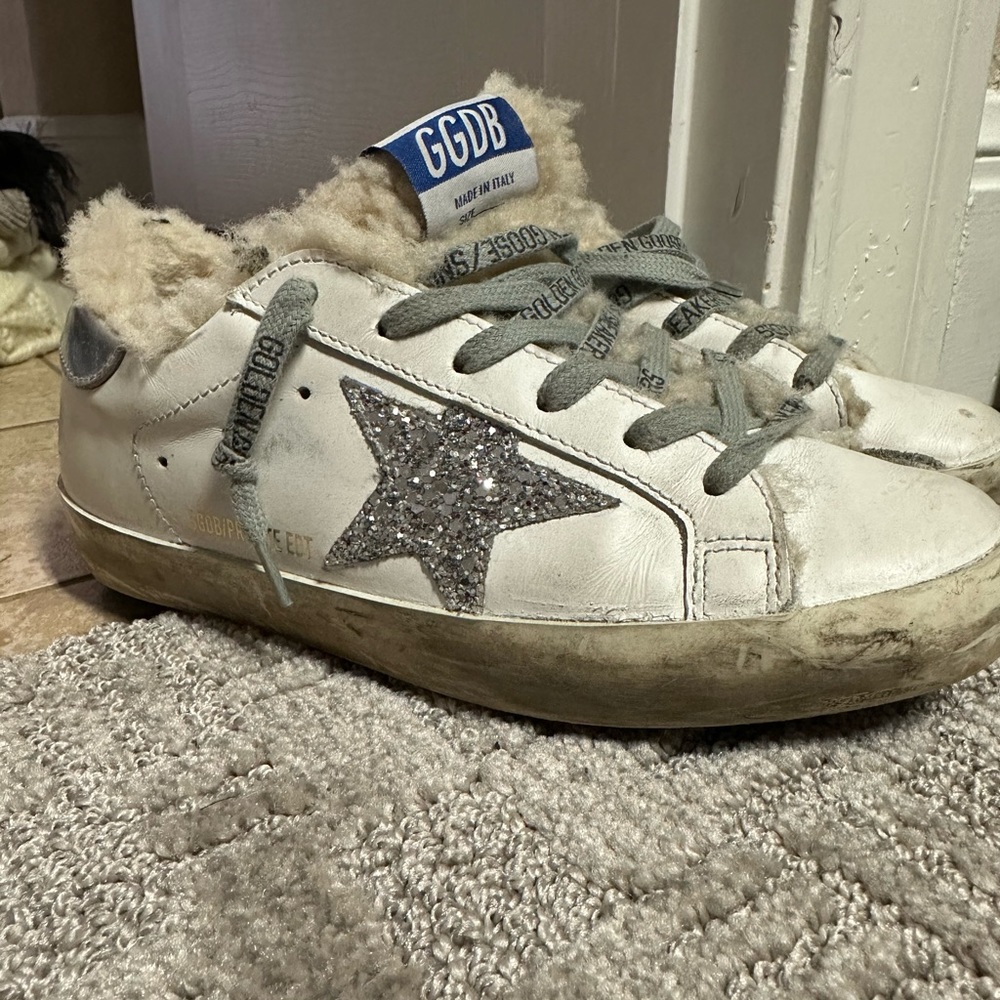Shearling lined golden goose